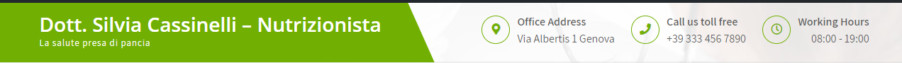 Dott. Silvia Cassinelli – Nutrizionista